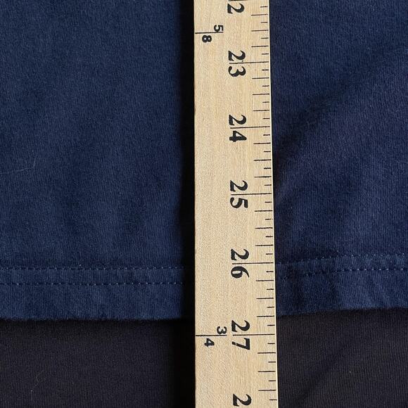 Reyn Spooner Shirt Mens Medium Navy Blue Status Oceanic Graphic Tee Surf Logo - Picture 9 of 9